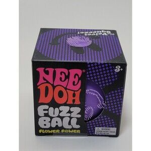 Purple Needoh Fuzz Ball Velvet Squeeze Squish Stress New - Fast Shipping